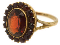 Edwardian Pyrope-Almandine Garnet Cluster Ring