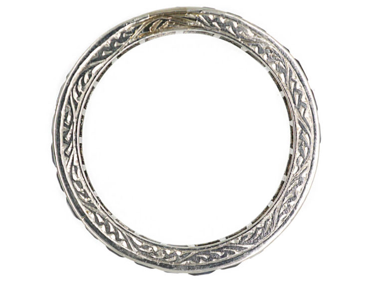 Art Deco 18ct White Gold & Sapphire Eternity Ring