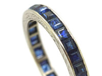 Art Deco 18ct White Gold & Sapphire Eternity Ring