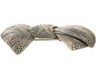 Art Deco Silver & Marcasite Bow Brooch by Theodor Fahrner
