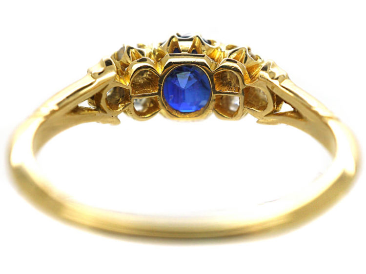 Edwardian 18ct Gold, Sapphire & Diamond Ring