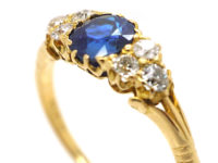 Edwardian 18ct Gold, Sapphire & Diamond Ring