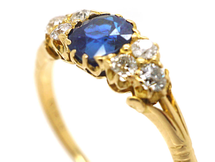 Edwardian 18ct Gold, Sapphire & Diamond Ring