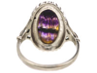 Silver, Blue John & Marcasite Ring