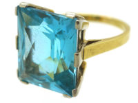 18ct Gold Synthetic Blue Spinel Ring