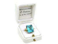 18ct Gold Synthetic Blue Spinel Ring