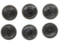 Six French Metal & Black Enamel Hunting Buttons