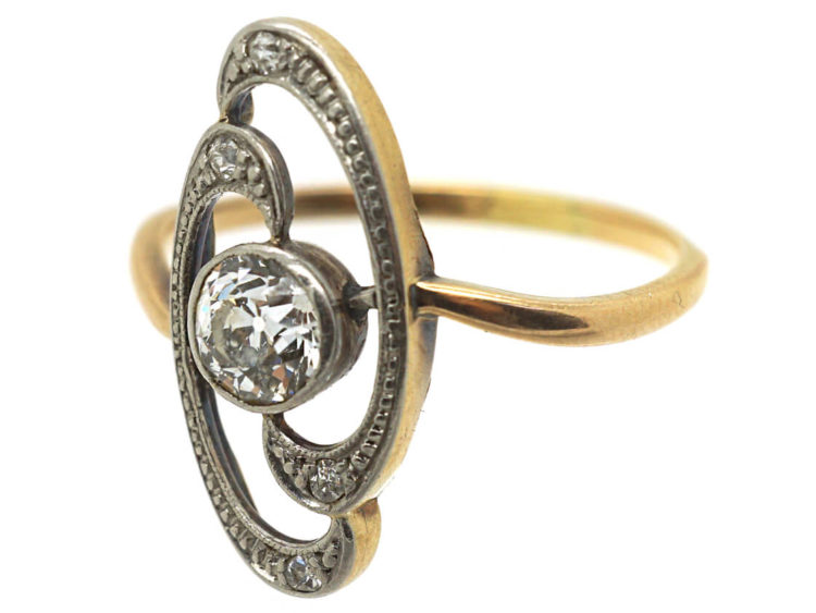 Art Nouveau 18ct Gold & Diamond Ring