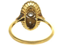 Art Deco 14ct Gold Oval Diamond Cluster Ring