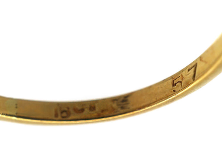 Edwardian 18ct Gold & Platinum Three Row Diamond Ring