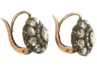 Victorian Rose Diamond Cluster Earrings