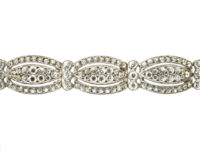 Art Deco Silver & Paste Bracelet