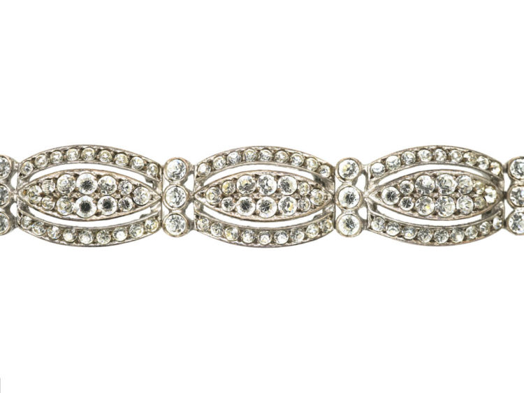 Art Deco Silver & Paste Bracelet