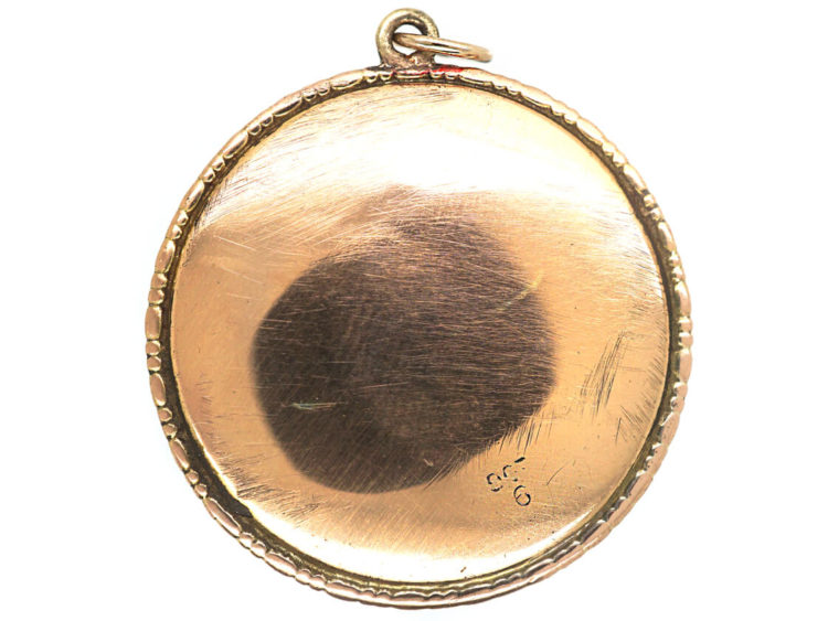 Art Deco 9ct Gold, Butterfly Wing & Sulphide Pendant of a Dancing Nymph with Trumpet