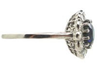 Edwardian Platinum, Sapphire & Diamond Cluster Ring
