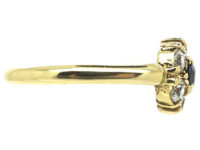 Edwardian 15ct Gold, Sapphire & Diamond Cluster Ring
