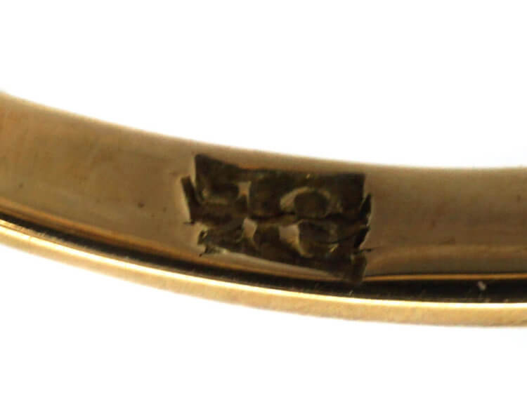Edwardian 18ct Gold, Three Diamond Crossover Ring
