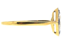 Art Deco 18ct Gold & Platinum, Sapphire & Diamond Ring