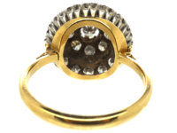 18ct Gold & Diamond Three Row Cluster Ring
