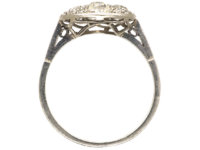 Art Deco Platinum & Diamond Cluster Ring