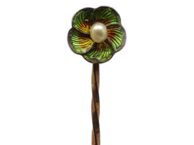 Edwardian Flower Tie Pin by Child & Child