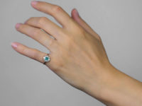 Art Deco Platinum & 18ct White Gold, Emerald & Diamond Cluster Ring