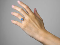 18ct White Gold Rectangular Aquamarine Ring