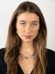 Gold,Turquoise ​& Mississippi Pearl Necklace by Murrle Bennett