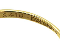 Art Deco 18ct Gold & Platinum Fan Shaped Diamond Ring