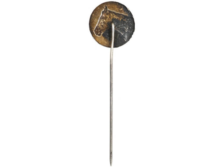 Edwardian Silver Tie Pin of a Horse's Head