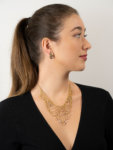 Edwardian 15ct Gold, Moonstone & Natural Pearls Festoon Necklace