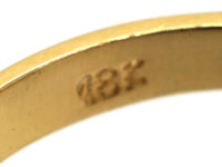 18ct Gold Emerald & Diamond Crossover Ring