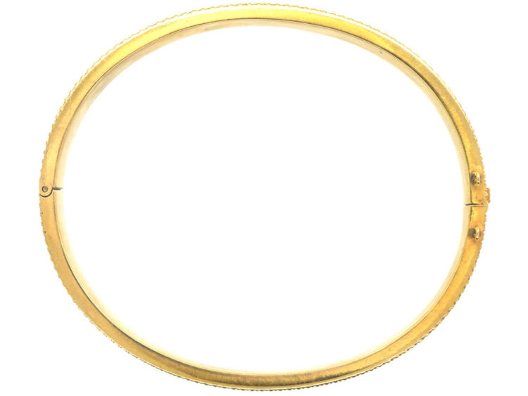 Victorian 15ct Gold Hobnail Design Bangle