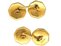 Art Deco Platinum & 18ct Gold Cufflinks Set With Onyx & Natural Split Pearls