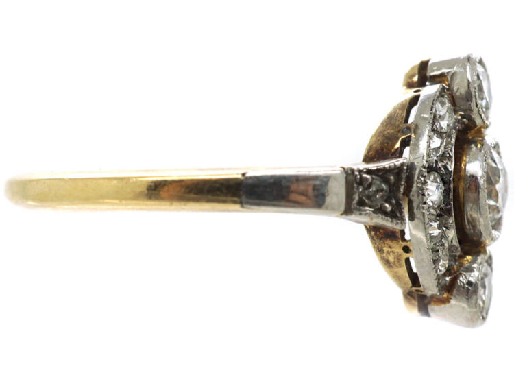 Art Deco 14ct Gold & Platinum Ring