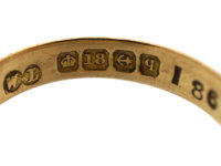 Edwardian 18ct Gold Lover's Knot Ring Set With Three Diamonds