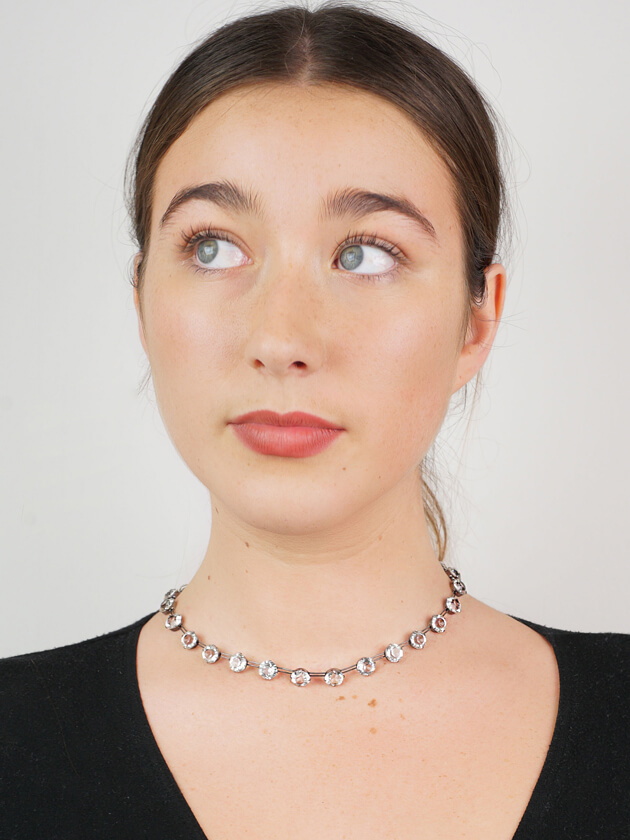 Art Deco Silver & Paste Necklace
