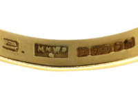 18ct Gold Emerald & Diamond Five Stone Ring made by Mappin & Webb