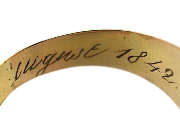 15ct Gold & Rose Diamond Ring Dated 1842