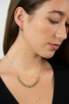 Edwardian 18ct Gold, Peridot & Rose Diamond Earrings