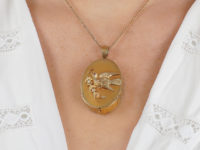 Victorian 15ct Gold Locket Pendant with Seven Compartments