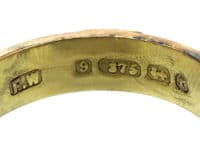 Victorian 9ct Gold Ring set with Three Natural Split Pearls