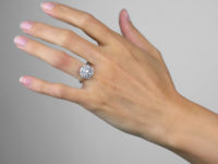 Art Deco Platinum & Diamond Cluster Ring