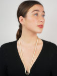 Georgian Seven Strand Seed Pearl Necklace with Gold & Cabochon Garnet Clasp