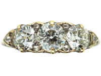 Victorian 18ct Gold Three Stone Diamond Ring