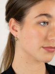 Georgian 18ct Gold Rose Diamond Vine Leaf Earrings