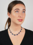 Edwardian Silver & Blue & White Paste Necklace