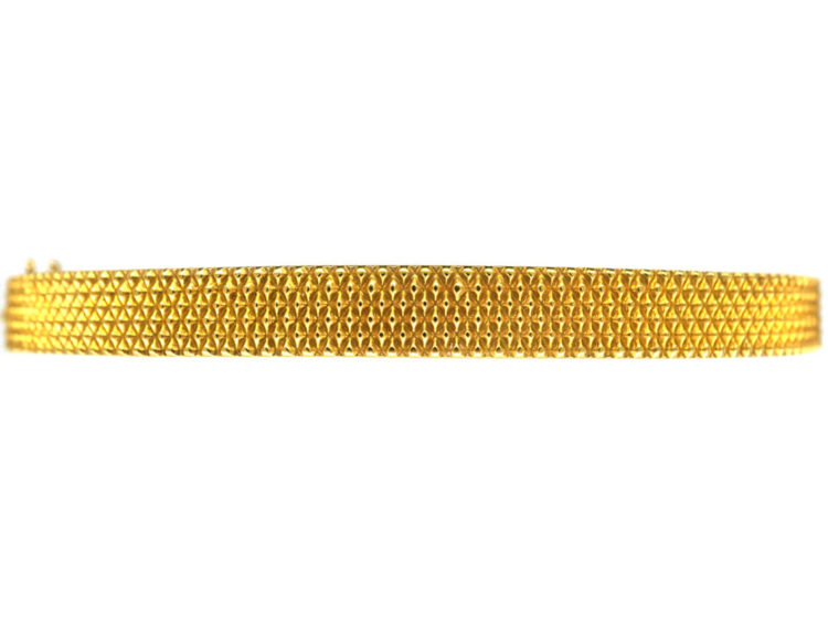 Victorian 15ct Gold Hobnail Design Bangle
