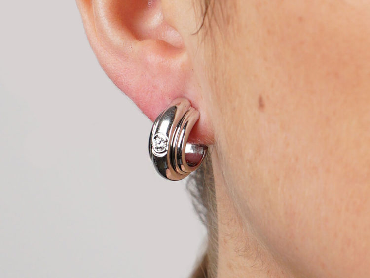 18ct White Gold & Diamond Earrings by Piaget