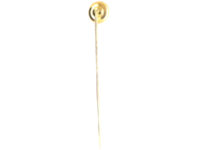 Art Deco 18ct Gold, Platinum & Mother of Pearl Tie Pin set with a Diamond